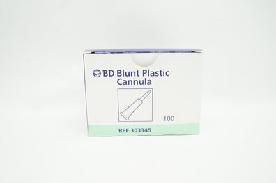 BD 303345 Blunt Plastic Cannula - Box of 55